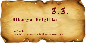 Biburger Brigitta névjegykártya
